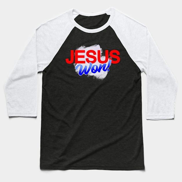 Jesus Won Baseball T-Shirt by Teebevies